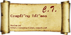 Czagány Tímea névjegykártya