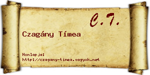Czagány Tímea névjegykártya